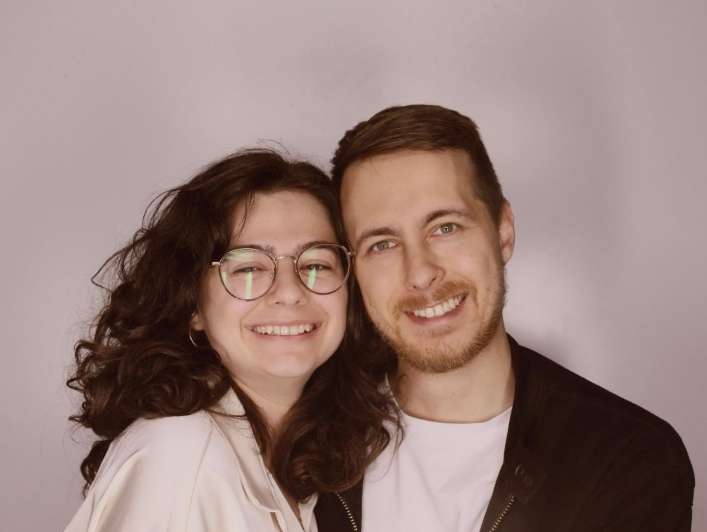 Buse and Maxim smiling